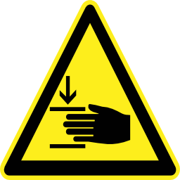 Download free pictogram hand triangle crush risk icon